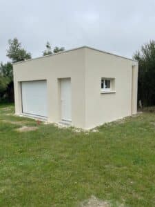Construction d&rsquo;un garage ind&eacute;pendant &agrave; toit plat &agrave; Caen